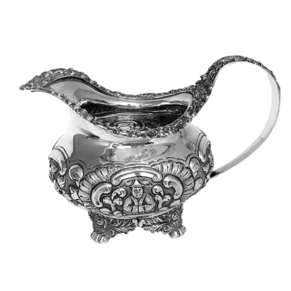 Chinoiserie  Georgian silver  CREAMER