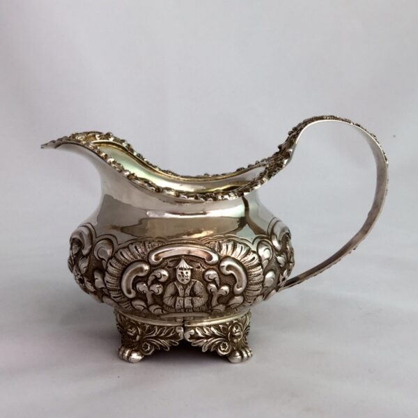 Chinoiserie  Georgian silver  CREAMER - Image 2