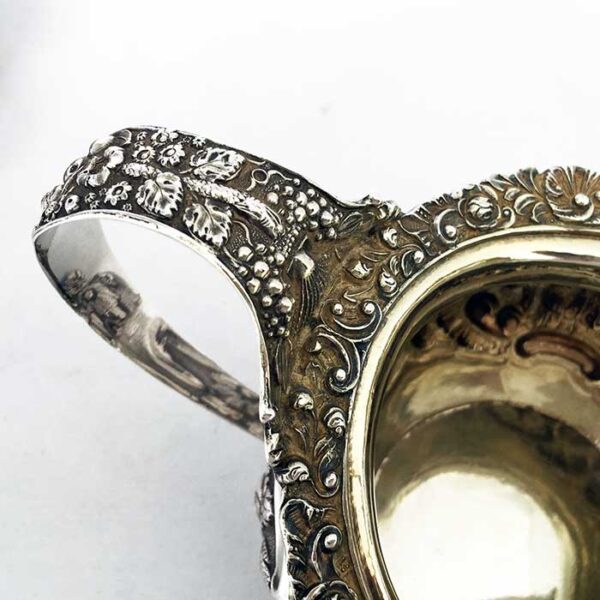 Chinoiserie  Georgian silver  CREAMER - Image 3