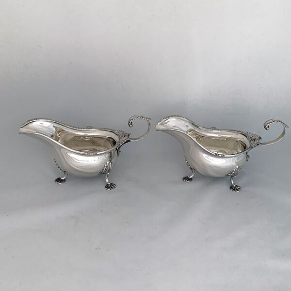 English silver SAUCE BOATS - Image 6