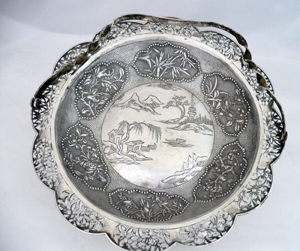 Chinese Export silver BASKET - Image 3