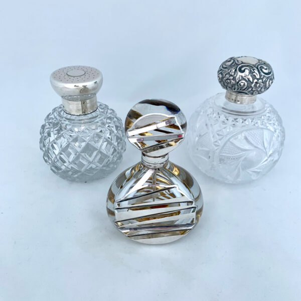 ENGLISH SILVER PERFUME BOTTLES