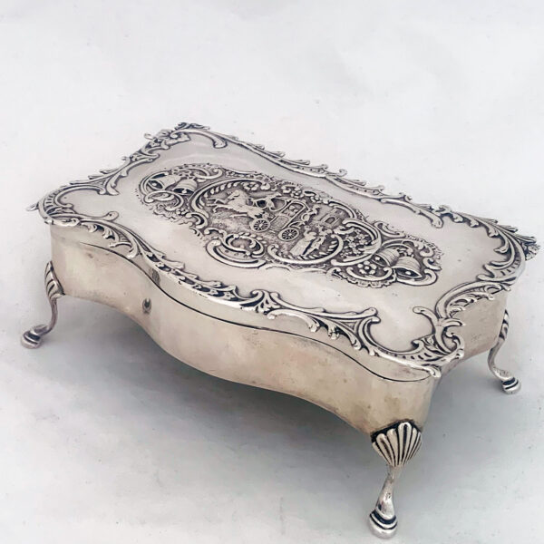 ENGLISH SILVER JEWELLERY BOX - Image 7