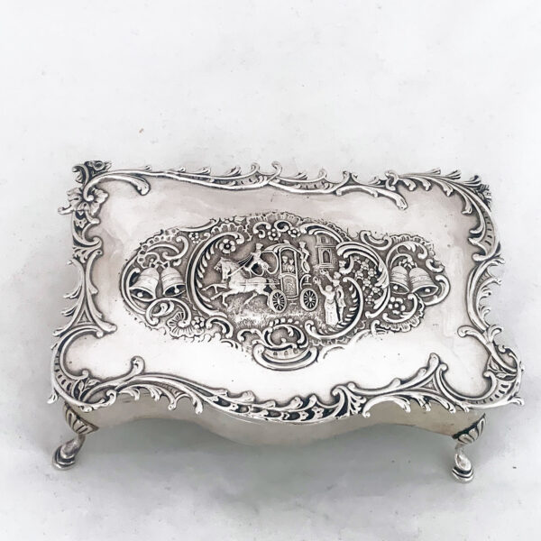 ENGLISH SILVER JEWELLERY BOX - Image 2