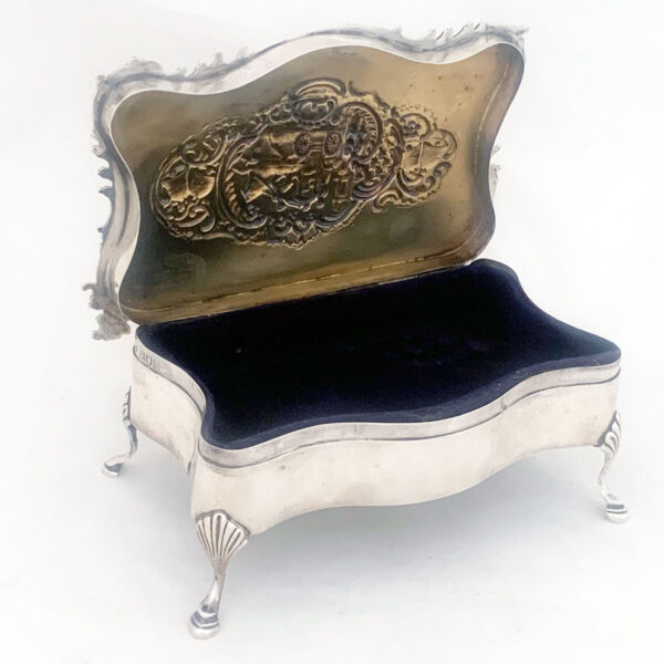 ENGLISH SILVER JEWELLERY BOX - Image 5