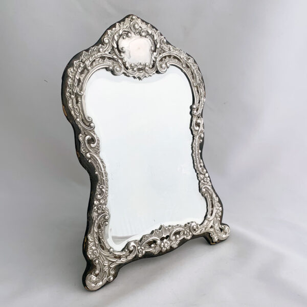 ENGLISH SILVER STAND MIRROR - Image 6