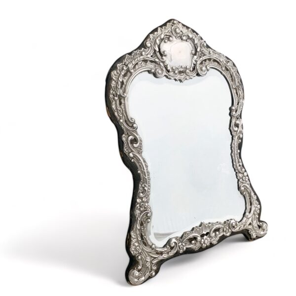 ENGLISH SILVER STAND MIRROR