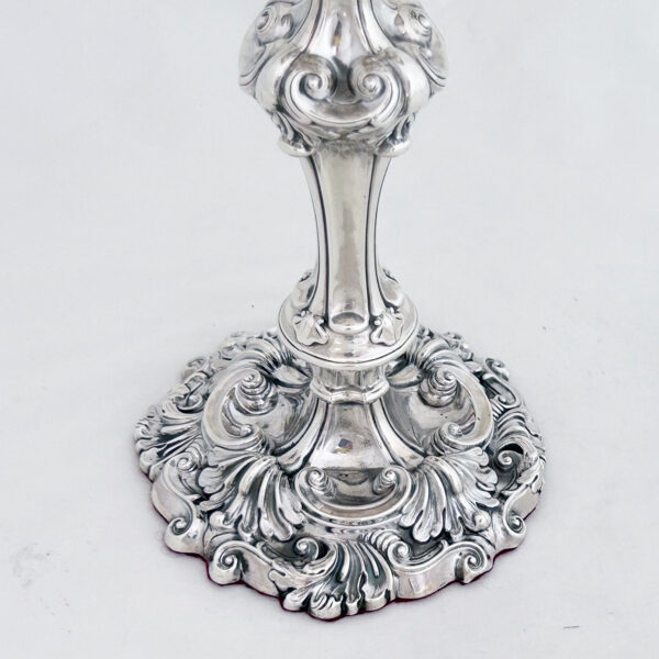 GEORGIAN ENGLISH SILVER CANDLESTICK - Image 2