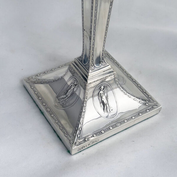 ENGLISH SILVER NEO-CLASSICAL CANDLESTICKS - Image 3