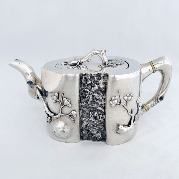 CHINESE EXPORT SILVER TEA SET - Image 5