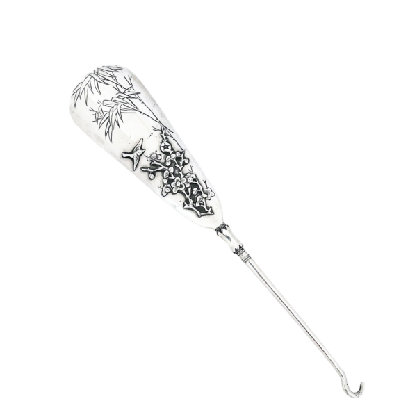 CHINESE EXPORT SILVER SHOE HORN