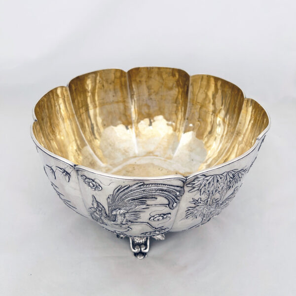 CHINESE EXPORT SILVER PRESENTATION BOWL - Image 5