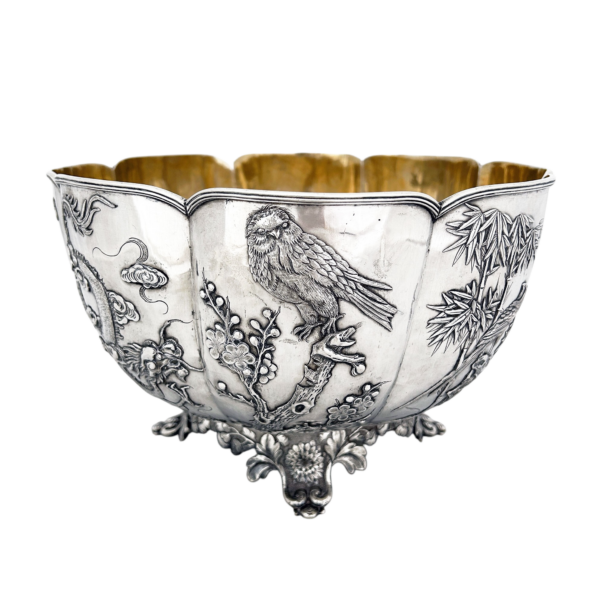 CHINESE EXPORT SILVER PRESENTATION BOWL - Image 11