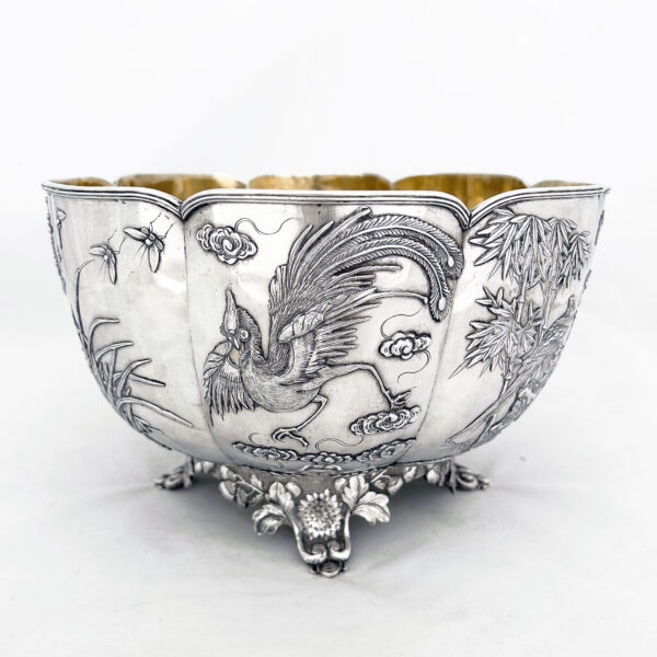 CHINESE EXPORT SILVER PRESENTATION BOWL - Image 7