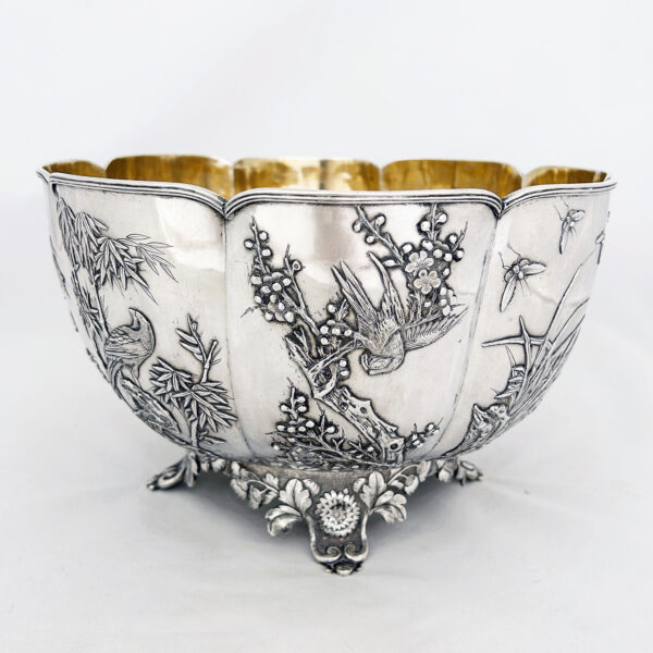 CHINESE EXPORT SILVER PRESENTATION BOWL - Image 8