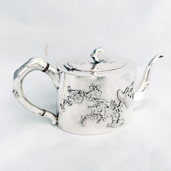 CHINESE EXPORT SILVER TEA SET - Image 7