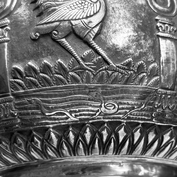 LARGE BURMESE SILVER BOWL - Image 7