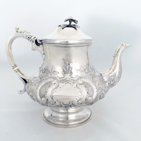 VICTORIAN ENGLISH SILVER TEA SET - Image 10