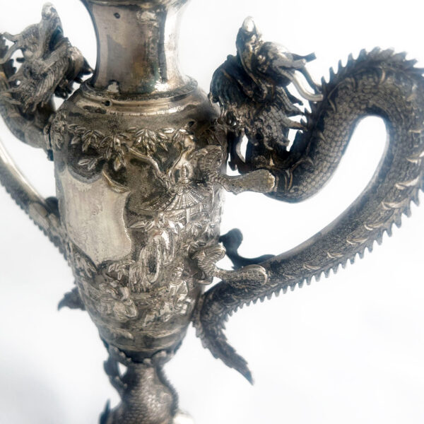 CHINESE EXPORT SILVER TROPHY - Image 5