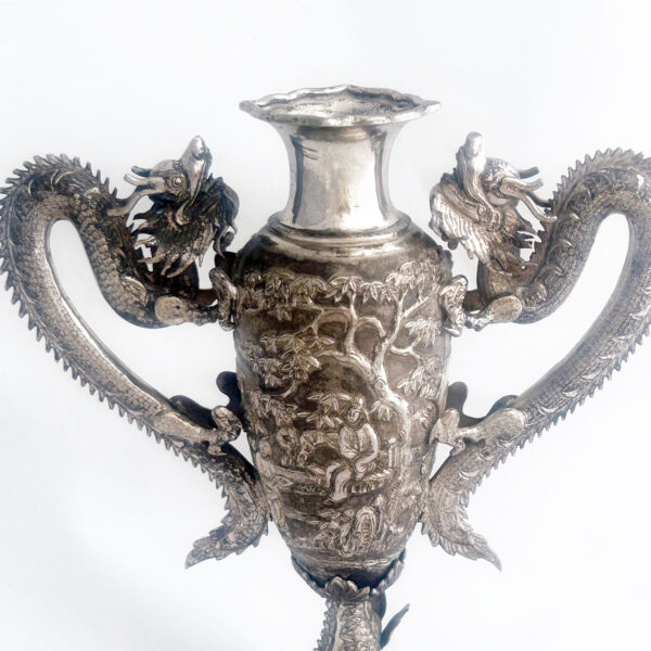 CHINESE EXPORT SILVER TROPHY - Image 4