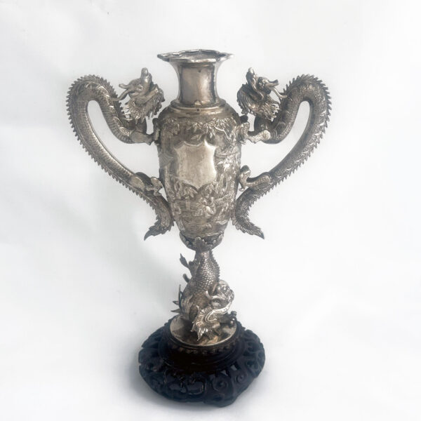 CHINESE EXPORT SILVER TROPHY - Image 7