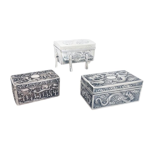 CHINESE EXPORT SILVER BOXES