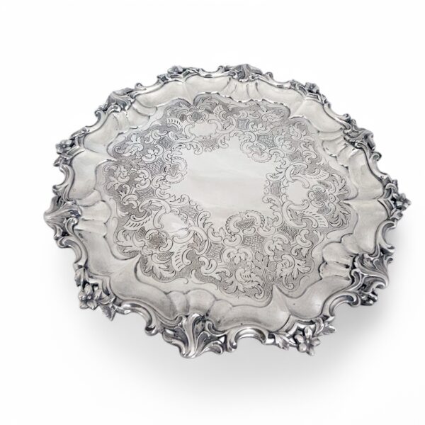 VICTORIAN ENGLISH SILVER SALVER