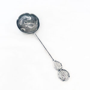 CHINESE EXPORT SILVER SERVING SPOON