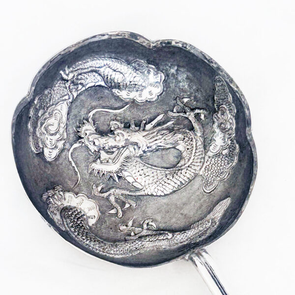 CHINESE EXPORT SILVER SERVING SPOON - Image 3