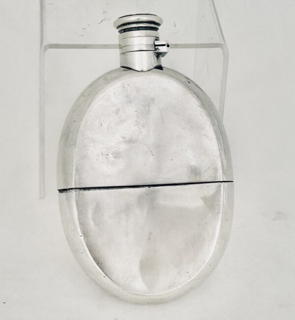 CHINESE EXPORT SILVER HIP FLASK - Image 4