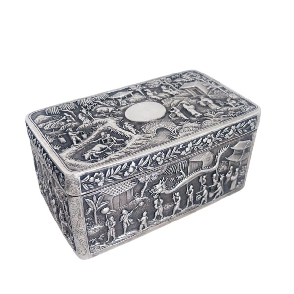 CHINESE EXPORT SILVER BOXES - Image 3
