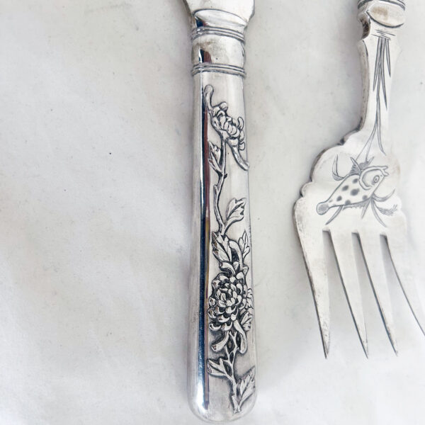 CHINESE EXPORT SILVER SERVERS - Image 3
